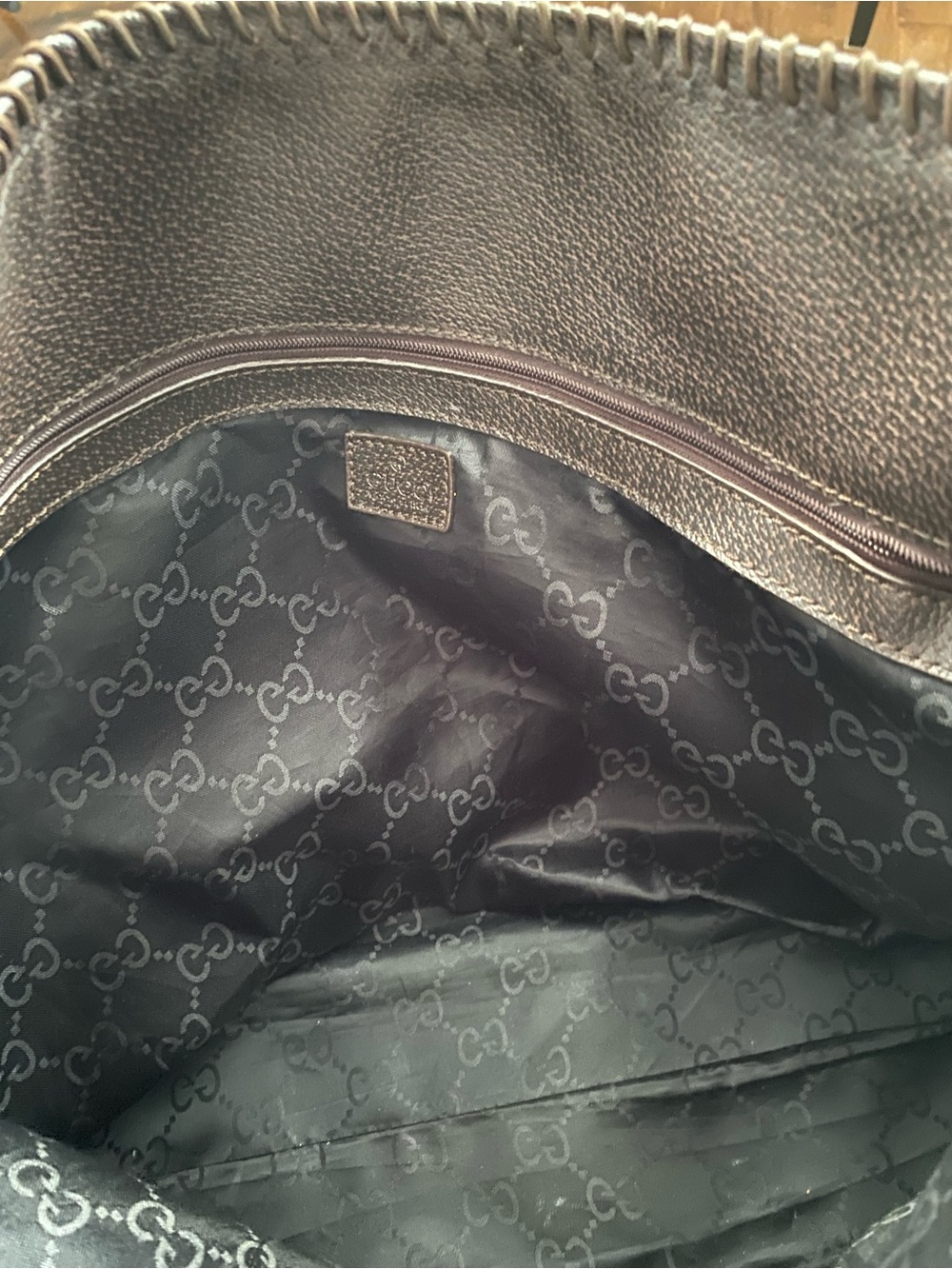 Designer Monogram Canvas Shoulder Bag - Brown - Picture 3 of 5